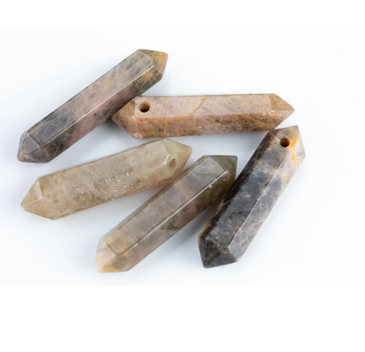 Chocolate Moonstone Pointed Pendant